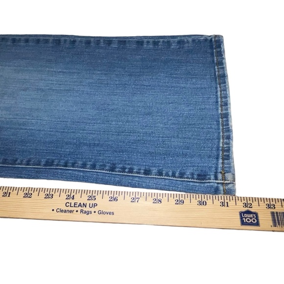 Michael Kors Women Distressed Stretch Bootcut Flare Bling Y2K Denim Jeans Sz 12 - Picture 13 of 14